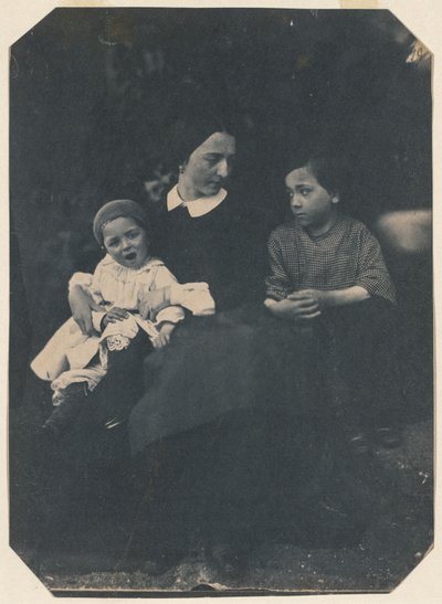 Mor med to børn, ca. 1855. af Jean Baptist Frénet