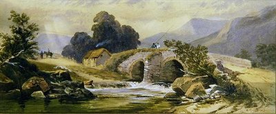 Den lille bro (akvarel) af Jean Baptiste-Antoine Guillemet