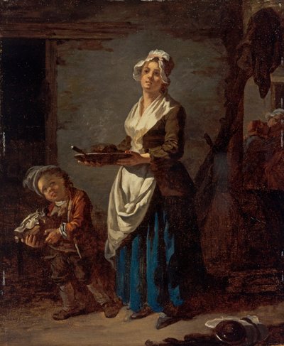 En køkkenpige & en bryggerspige af Jean Baptiste (1728 1806) Charpentier