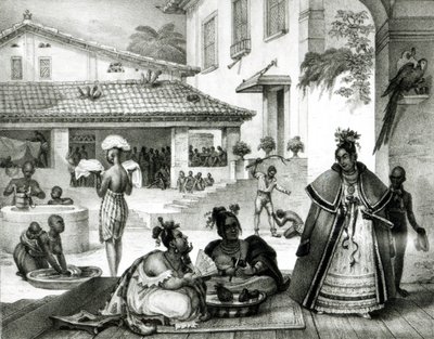 Interiør af et Cigganos-hus, fra 