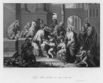 Kristus velsigner små børn, Lukas XVIII af Jean Baptiste (after) Jouvenet