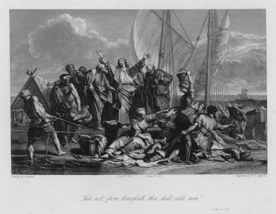 Mirakuløst udkast til fisk, Luke V af Jean Baptiste (after) Jouvenet