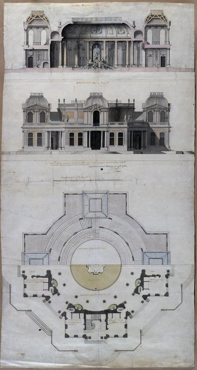 Pavillon Water palace Chateau dEau i Strelna, 1717 af Jean Baptiste Alexandre Le Blond