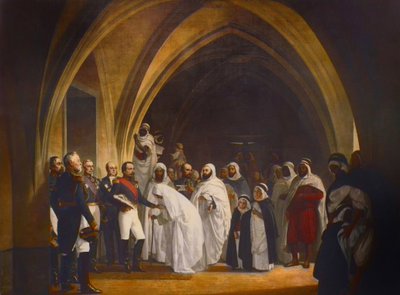 Præsidenten for den republikanske-prins Louis Napoleon (1808-1873) befrier Abd el Kader, Amboise Slot, oktober af Jean Baptiste Ange Tissier