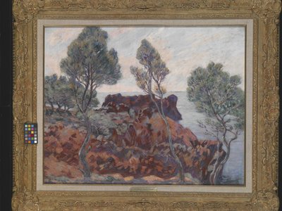Agay - Les Roches Rouges (olie på lærred) af Jean Baptiste Armand Guillaumin