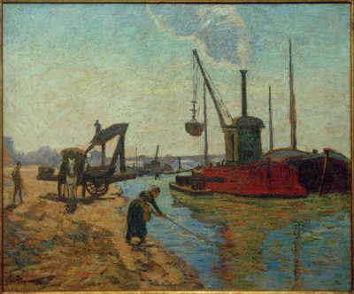 Arbejder på Pont National af Jean Baptiste Armand Guillaumin
