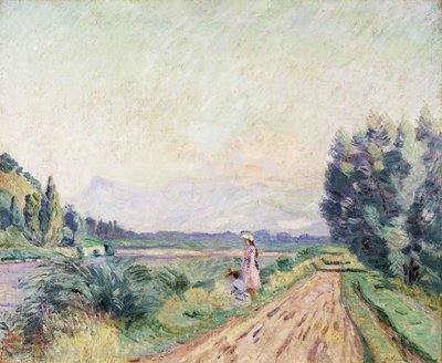 Iseres bredder ved Pontcharra; Bords de l"Isere a Pontcharra, 1901 af Jean Baptiste Armand Guillaumin