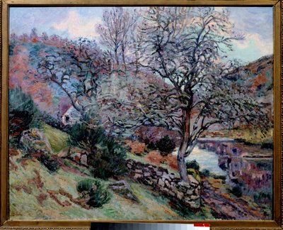 Crozan, the Rock of the Echo Maleri af Jean Baptiste Armand (1841-1927) Bayonne Musee Bonnat fra det 19. århundrede af Jean Baptiste Armand Guillaumin