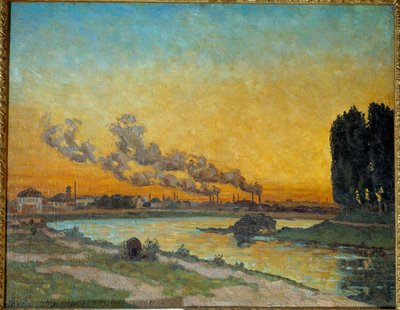 Solnedgang i Ivry Maleri af Jean Baptiste Armand Guillaumin (1841-1927) 1800-tallet søn. 0,65x0,81 m Paris, muse d