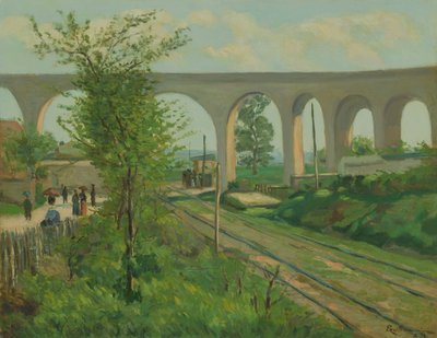 Arcueil-akvædukten ved Sceaux jernbaneoverskæring af Jean Baptiste Armand Guillaumin