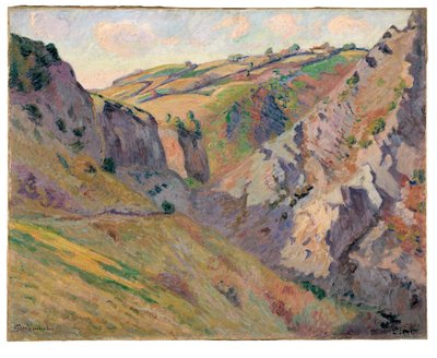 The Caverns of Prunal nær Pontgibaud (olie på lærred) af Jean Baptiste Armand Guillaumin