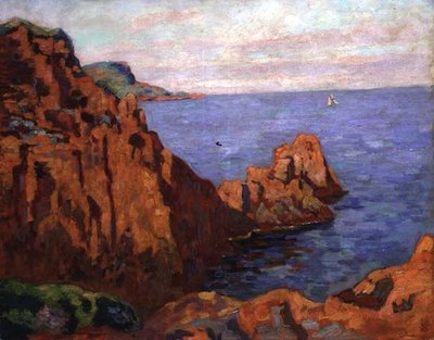 The Red Rocks, ca. 1910 (olie på lærred) af Jean Baptiste Armand Guillaumin