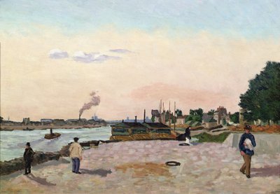 Vue af Bercy, Paris af Jean Baptiste Armand Guillaumin