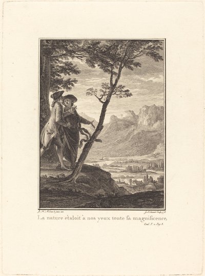 Naturen viste for vores øjne al sin storhed af Jean Baptiste Blaise Simonet after Jean Michel Moreau