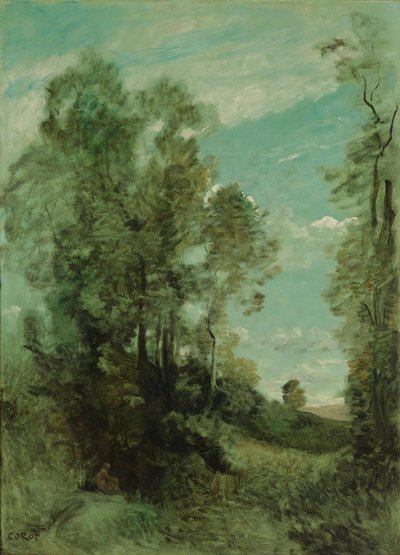 Trælandskab (morgen) af Jean-Baptiste-Camille Corot