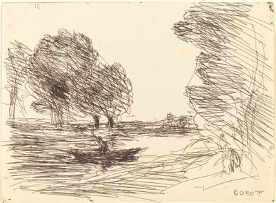 Bådsmand af Jean Baptiste Camille Corot