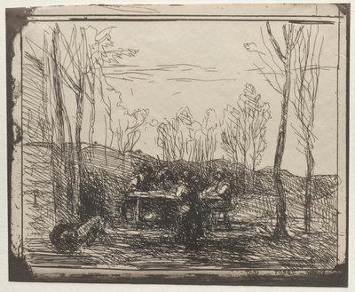 Morgenmad i en Glade af Jean-Baptiste-Camille Corot