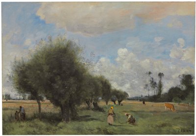 Marker nær Étampes, ca. 1855-60 af Jean Baptiste Camille Corot