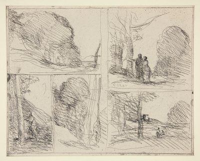 Fem skitser: 1. Le Jardin de P?ricl?s (Perikles Have) 2. L af Jean-Baptiste-Camille Corot
