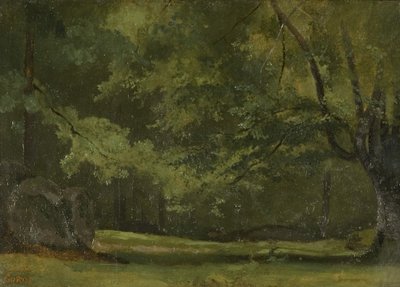 Fontainebleau - i skoven, ca. 1823-24 af Jean-Baptiste-Camille Corot
