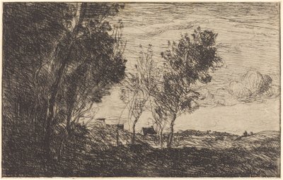 In the Dunes: Souvenir fra Haag af Jean Baptiste Camille Corot