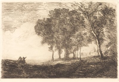 Italiensk Landskab af Jean Baptiste Camille Corot