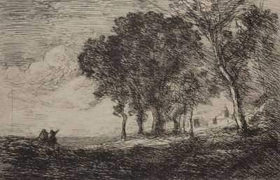 Italienische Landschaft von Jean-Baptiste-Camille Corot