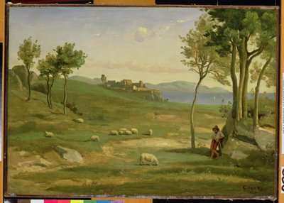 Italiensk Landskab, 1838 af Jean Baptiste Camille Corot