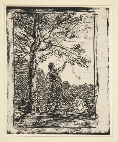 Den unge pige og døden (Den unge pige og døden) af Jean-Baptiste-Camille Corot