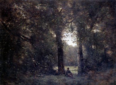La cleriere, souvenir fra byen Avray Maleri af Camille Corot (1796-1875) 1800-tallet søn. 1x1,34 m . af Jean-Baptiste-Camille Corot