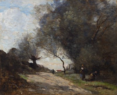 Plukning i vejkanten af Jean-Baptiste-Camille Corot