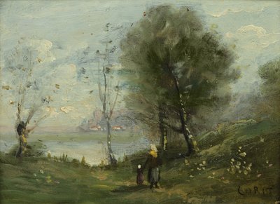 Landskab af Jean Baptiste Camille Corot