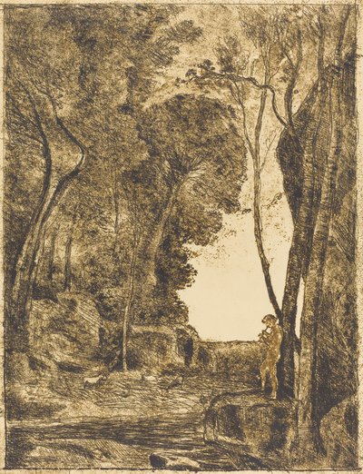 Lille hyrde, 1. plade (Le Petit Berger) af Jean Baptiste Camille Corot