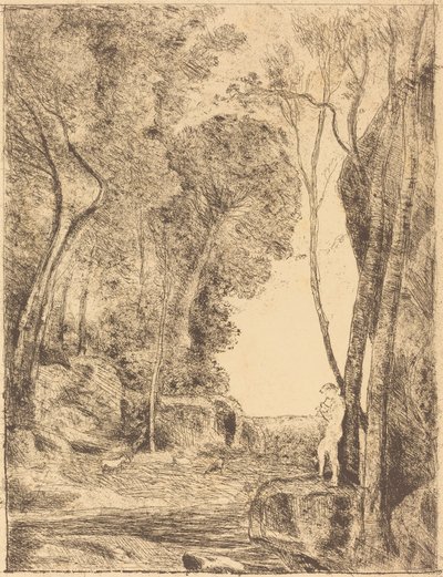Der kleine Schäfer, 1. Platte von Jean Baptiste Camille Corot