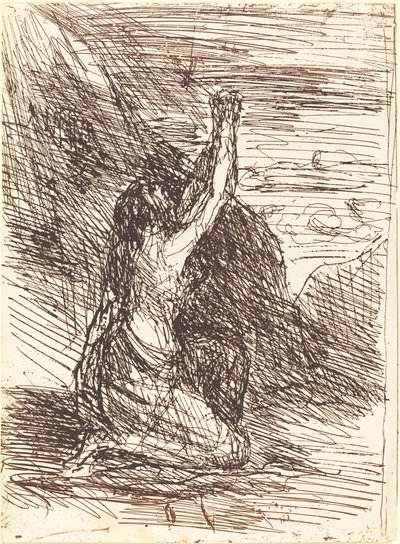 Mary Magdalene Kneeling (Madeleine a genoux) af Jean Baptiste Camille Corot