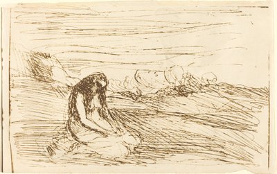 Maria Magdalene i meditation (Madeleine en meditation) af Jean Baptiste Camille Corot