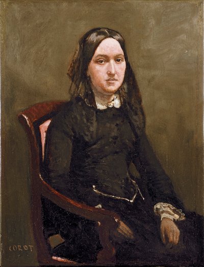 Fru Bison, 1852 af Jean Baptiste Camille Corot