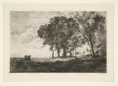 Landskab af af Jean-Baptiste-Camille Corot