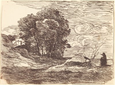 Digterens Bolig af Jean Baptiste Camille Corot