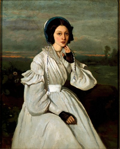 Portræt af Louise Claire Sennegon, fremtidig Madame Charmois. Maleri af Jean Baptiste Camille Corot (1796-1875) af Jean Baptiste Camille Corot