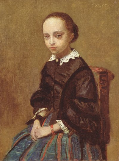 Portræt af en pige, 1857-58 af Jean Baptiste Camille Corot
