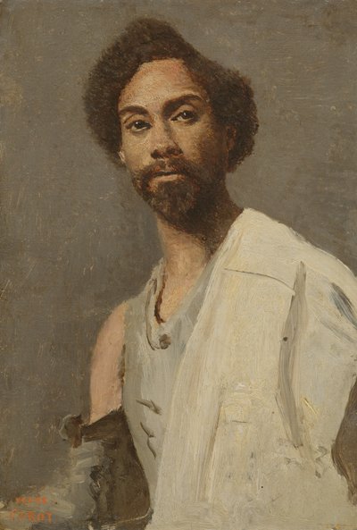 Portræt af en abessinisk mand af Jean Baptiste Camille Corot