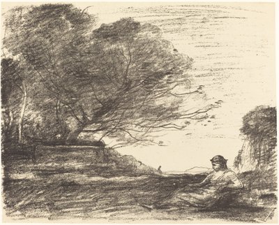 Sappho (Sapho) af Jean Baptiste Camille Corot