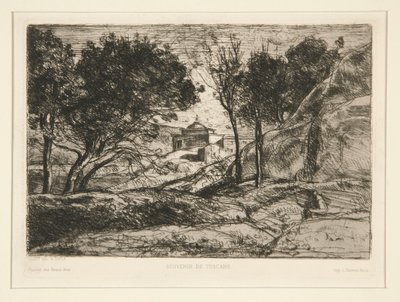Souvenir de Toscane (Minde om Toscana) af Jean-Baptiste-Camille Corot