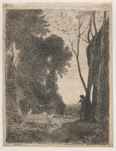 Den lille Hyrde af Jean-Baptiste-Camille Corot