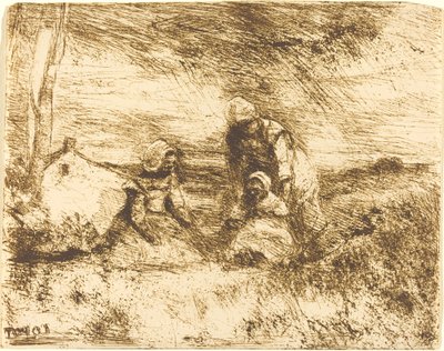 Lillesøsteren af Jean Baptiste Camille Corot