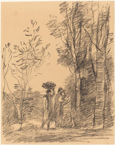 Mødet i skoven (La Rencontre du bosquet) af Jean Baptiste Camille Corot