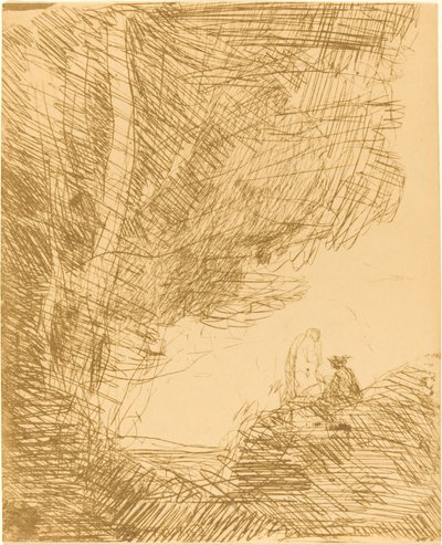 Digteren og hans muse (Le Poete et la muse) af Jean Baptiste Camille Corot