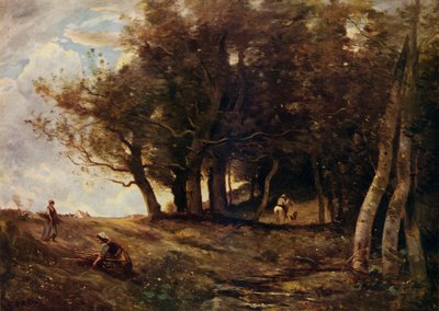 Træsamlerne, c1843 af Jean-Baptiste-Camille Corot