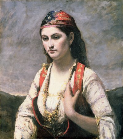 Den unge kvinde fra Albano, 1872 af Jean Baptiste Camille Corot
